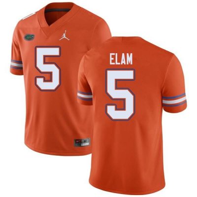 Men's Florida Gators #5 Kaiir Elam NCAA Jordan Brand Orange Authentic Stitched College Football Jersey CCH8362OE